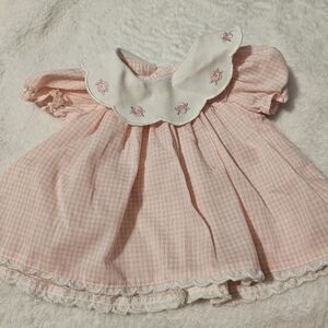 American Girl Doll Bitty Baby Vintage Happy Birthday Dress Pink Roses